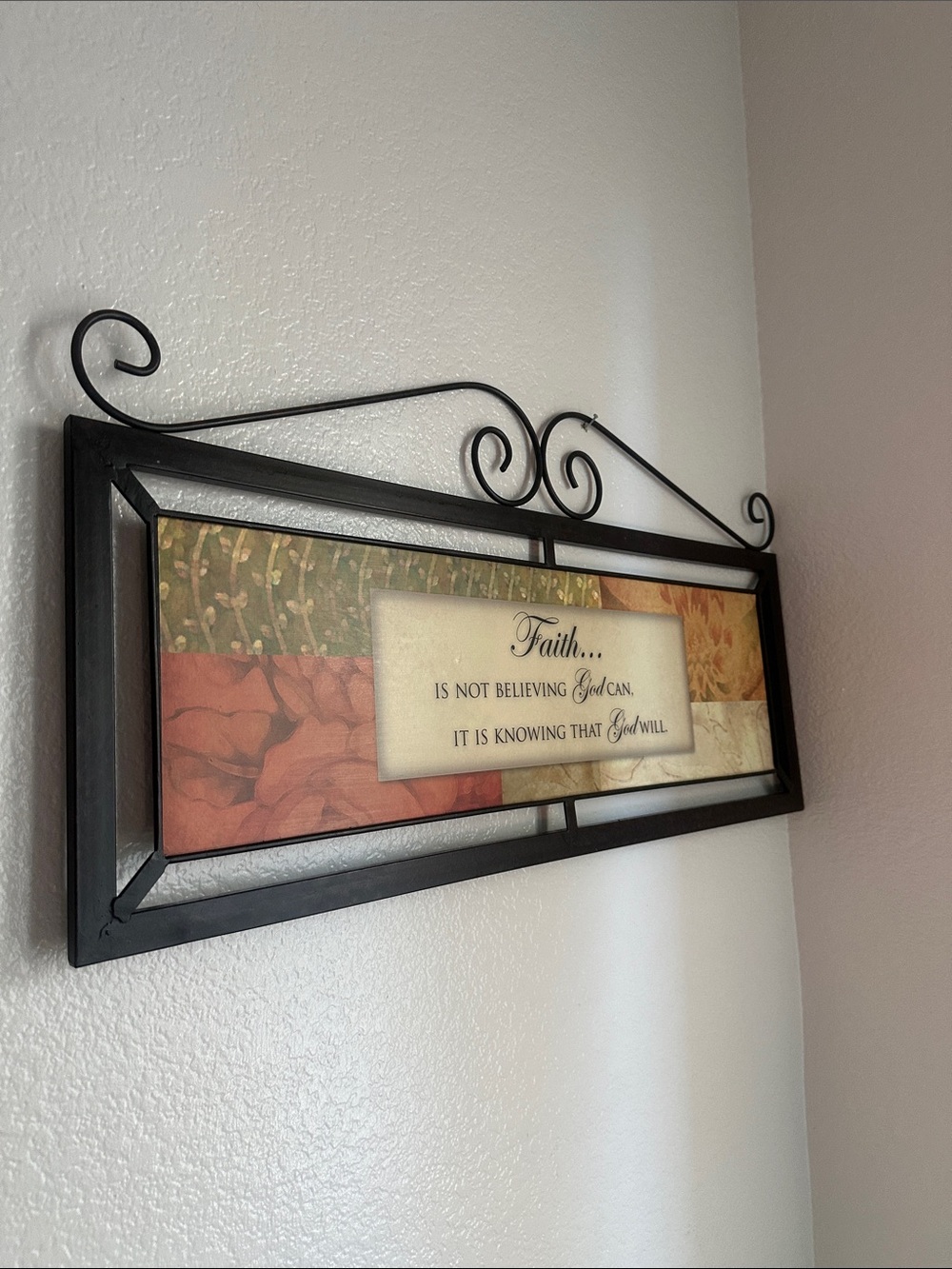 Faith Wall Sign in Black Frame with Earth-Tone Accents-brand new/never used - Picture 10 of 17